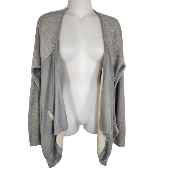 Cabi Womens Cardigan Sweater Size Medium Open Front Waterfall Pocket Sage 5132 - Picture 1 of 11